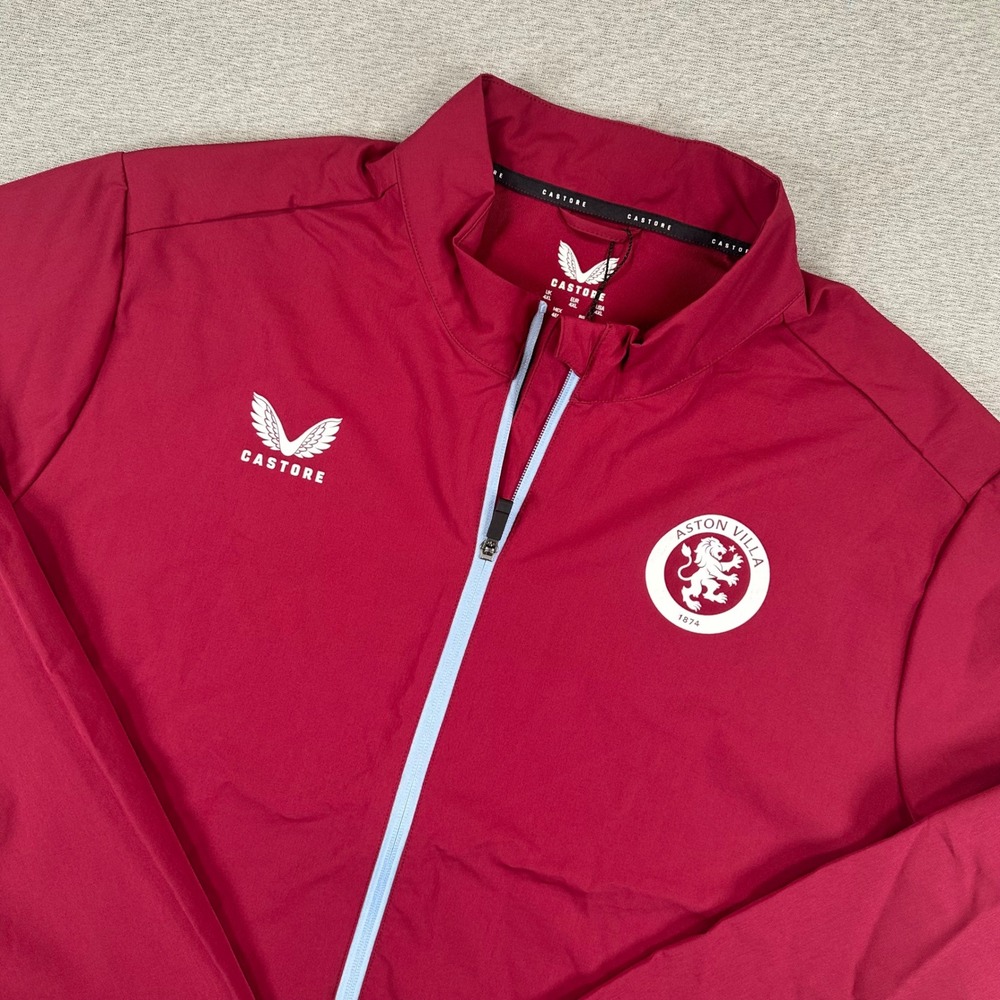 Aston Villa FC Castore Training Jacket Mens 4XL Claret Red Full Zip Soccer NWOT